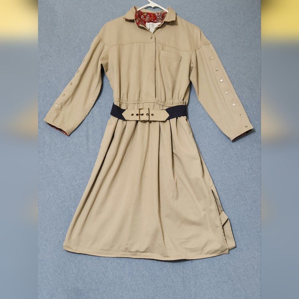 California Design Petite by Dorothy Samuel Vintage 1980's midi dress. Size small